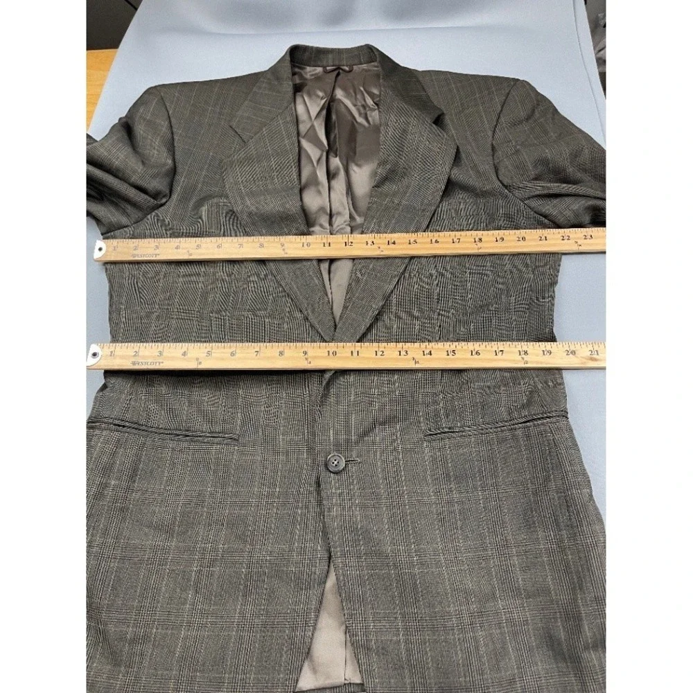 Hunter & Lords Mens Blazer 44 Loro Piana Super 100s Wool Fall Plaid‎ Sport Coat